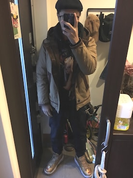 「Back Channel（バックチャンネル）のアイテム（ジャケット/アウター）」を使った、FULLMoon1212!さん（メンズ・173cm）の冬コーディネート
