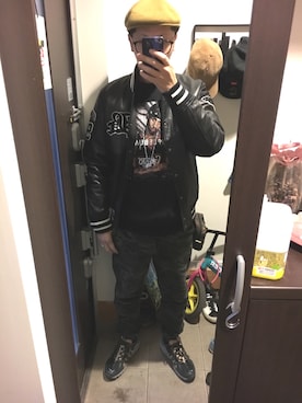 「Back Channel（バックチャンネル）のアイテム（ジャケット/アウター）」を使った、FULLMoon1212!さん（メンズ・173cm）の冬コーディネート