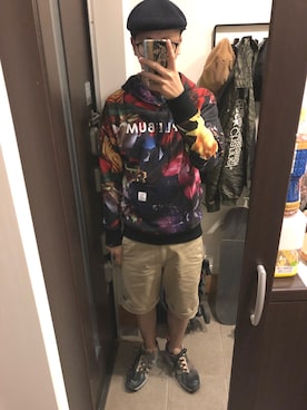 「Back Channel（バックチャンネル）のアイテム（ハンチング/ベレー帽）」を使った、FULLMoon1212!さん（メンズ・173cm）の春コーディネート