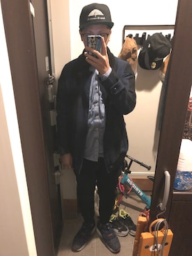 「NEW ERA（ニューエラ）のアイテム（シャツ/ブラウス）」を使った、FULLMoon1212!さん（メンズ・173cm）の冬コーディネート