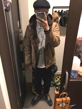 「Back Channel（バックチャンネル）のアイテム（ジャケット/アウター）」を使った、FULLMoon1212!さん（メンズ・173cm）の冬コーディネート