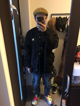 「Back Channel（バックチャンネル）のアイテム（ハンチング/ベレー帽）」を使った、FULLMoon1212!さん（メンズ・173cm）の春コーディネート