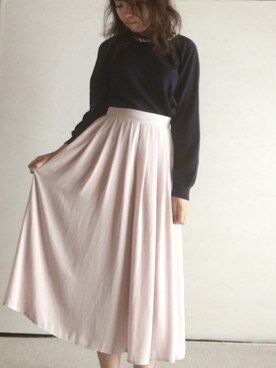 「one way（ワンウェイ）のアイテム（その他パンツ、ピンク系）」を使った、kichanさん（レディース・161cm）の冬コーディネート