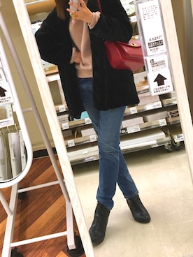 「LOWRYS FARM（ローリーズファーム）のアイテム（デニムパンツ、ブルー系）」を使った、kichanさん（レディース・161cm）の秋コーディネート