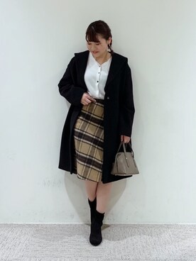 「スワロフスキークリスタル」｜mina   muroyaさん（レディース・153cm）の秋コーディネート