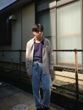 「アイテム（キーケース/キーアクセサリー）」を使った、古宮さん（メンズ・170cm）の夏コーディネート