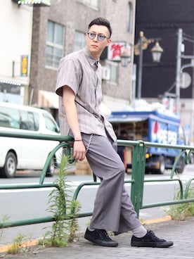 「lot holon」｜赤塚 広忠さん（メンズ・183cm）の夏コーディネート