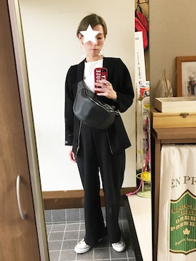 「マタニティコーデ」｜「アイテム（つなぎ/オールインワン）」を使った、てんさん（レディース・157cm）の春コーディネート