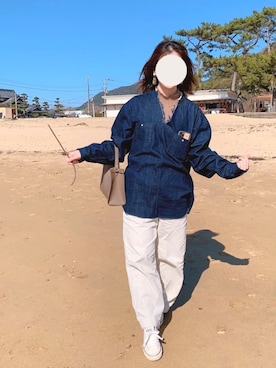 「MANUAL ALPHABET（マニュアル アルファベット）のアイテム」を使った、たり。さん（レディース・157cm）の春コーディネート