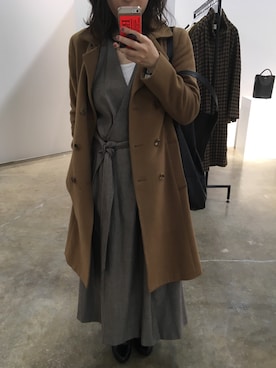 「日比谷ミッドタウン」｜ふみさん（レディース・151cm）の冬コーディネート