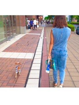 「ラフスタイル」｜「アイテム（つなぎ/オールインワン）」を使った、yukinaさん（レディース・159cm）の春コーディネート