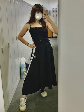 「Abercrombie&Fitch（アバークロンビーアンドフィッチ）のアイテム（タンクトップ）」を使った、Renaさん（レディース・163cm）の夏コーディネート