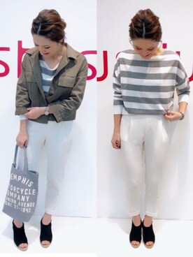「HusHusH（ハッシュアッシュ）のアイテム（ジャケット/アウター）」を使った、ほしららさん（レディース・167cm）の春コーディネート