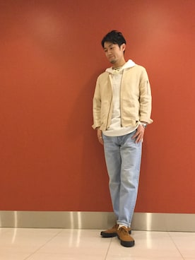 「JUNRED（ジュンレッド）のアイテム（MA-1）」を使った、so-ta_さん（メンズ・174cm）の春コーディネート