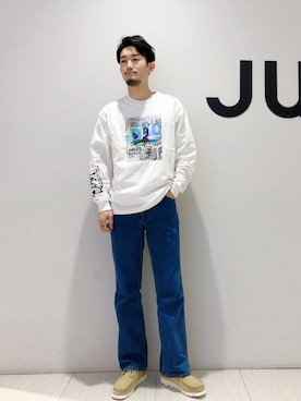 「JUNRED（ジュンレッド）のアイテム（スニーカー）」を使った、so-ta_さん（メンズ・174cm）の夏コーディネート