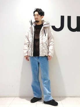 「JUNRED（ジュンレッド）のアイテム（ダウンジャケット/コート）」を使った、so-ta_さん（メンズ・174cm）の冬コーディネート