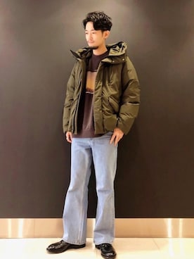「JUNRED（ジュンレッド）のアイテム（ダウンジャケット/コート）」を使った、so-ta_さん（メンズ・174cm）の秋コーディネート