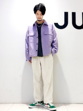 「ラベンダー」｜「アイテム（ブルゾン）」を使った、so-ta_さん（メンズ・174cm）の冬コーディネート