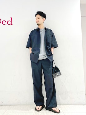 「JUNRED（ジュンレッド）のアイテム（ショルダーバッグ）」を使った、so-ta_さん（メンズ・174cm）の夏コーディネート