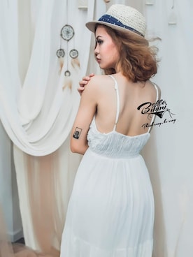 「Bella Bikini のアイテム（ドレス、ホワイト系）」を使った、BellaBikiniさん（レディース）の夏コーディネート