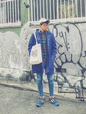 「Steven Alan（スティーブンアラン）のアイテム（ナイロンジャケット）」を使った、たかてぃんさん（メンズ・176cm）の冬コーディネート