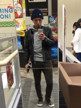 「jiggys shop（ジギーズショップ）のアイテム」を使った、fumiyaaaaさん（メンズ・168cm）の冬コーディネート