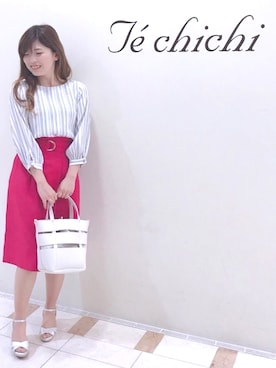 「お食事会」｜「アイテム（サンダル）」を使った、晴菜さん（レディース・160cm）の春コーディネート