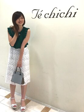 「Te chichi CLASSIC（テチチクラシック）のアイテム（バッグ）」を使った、晴菜さん（レディース・160cm）の春コーディネート