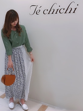 「techichi terrace」｜晴菜さん（レディース・160cm）の春コーディネート