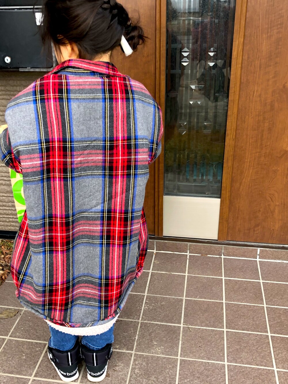 「ZARAのアイテム（ジャケット/アウター、レッド系）」を使った、a_rさん（レディース・158cm）の冬コーディネートの1枚目の写真