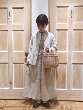 「ノーカラージャケット」｜はまなかさん（レディース・151cm）の春コーディネート