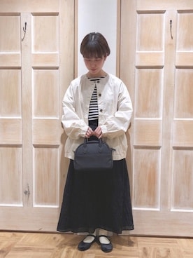 「ノーカラージャケット」｜はまなかさん（レディース・151cm）の春コーディネート