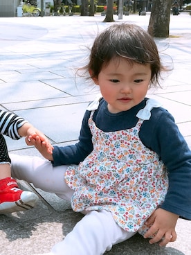 「Mialy Mail（ミアリーメール）のアイテム」を使った、sara♡♡さん（キッズ・90cm）の春コーディネート