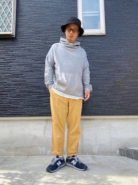 「Gramicci（グラミチ）のアイテム（パーカー）」を使った、HAMAさん（メンズ・165cm）の春コーディネート