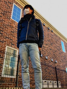 「インフルエンザB型のアイテム（その他、その他）」を使った、mottyさん（メンズ・172cm）の冬コーディネート