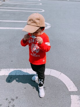 「DC SHOES（ディーシーシューズ）のアイテム（シューズ）」を使った、おいもさん（キッズ・100cm）の春コーディネート