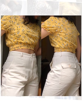 「PULL&BEAR（プルアンドベア）のアイテム（チノパンツ）」を使った、琉璃さん（レディース・159cm）の夏コーディネート