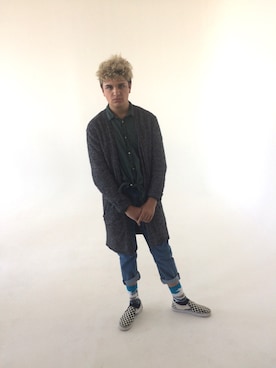 「アイテム（スリッポン、その他）」を使った、harriさん（メンズ・180cm）の夏コーディネート