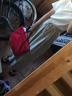 「ナチュラル」｜「アイテム（ビーチサンダル）」を使った、aillyさん（レディース・155cm）の夏コーディネート