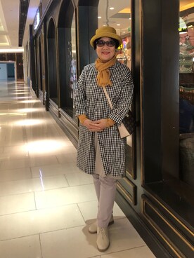 「GUCCI（グッチ）のアイテム（サングラス、ブラウン系）」を使った、YYさん（レディース）の冬コーディネート