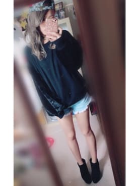 「WEGO（ウィゴー）のアイテム（スウェット）」を使った、natsuchim♡さん（レディース・157cm）の秋コーディネート