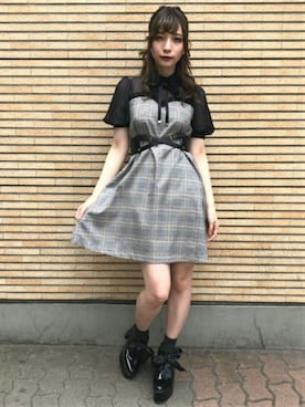 「襟付きワンピース」｜eatme-umedaさん（レディース・160cm）の春コーディネート