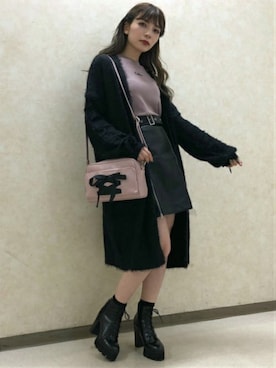 「ロングカーディガン」｜eatme-umedaさん（レディース・160cm）の秋コーディネート