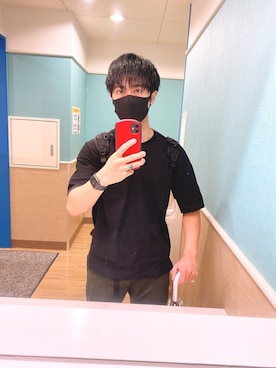 「instagramフォローお願いします」｜「アイテム（バックパック/リュック）」を使った、たいちさん（メンズ・173cm）の夏コーディネート