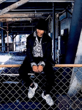 「NET（ネット）のアイテム（ジャケット/アウター）」を使った、L.noさん（メンズ・172cm）の冬コーディネート