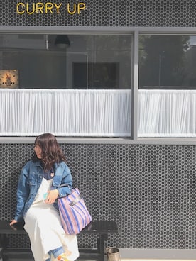 「Rodeo Crowns（ロデオクラウンズ）のアイテム（デニムジャケット）」を使った、chiharuさん（レディース・153cm）の春コーディネート