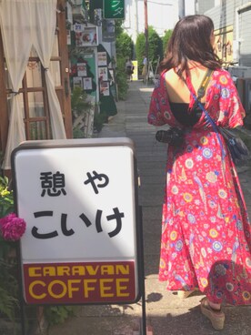 「importのアイテム（ワンピース、レッド系）」を使った、chiharuさん（レディース）の春コーディネート