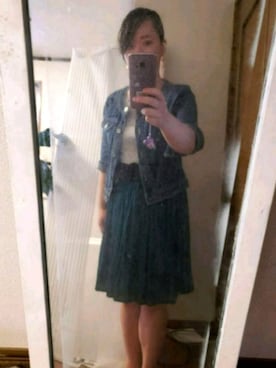 「she mo shelly（シーモシェリー）のアイテム」を使った、ちりさん（レディース・158cm）の秋コーディネート