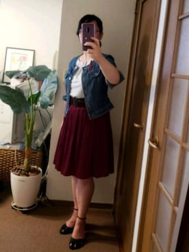 「Sunauna（スーナウーナ）のアイテム」を使った、ちりさん（レディース・158cm）の秋コーディネート