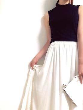 「ハイネックトップス」｜つなさん、さん（レディース・168cm）の夏コーディネート